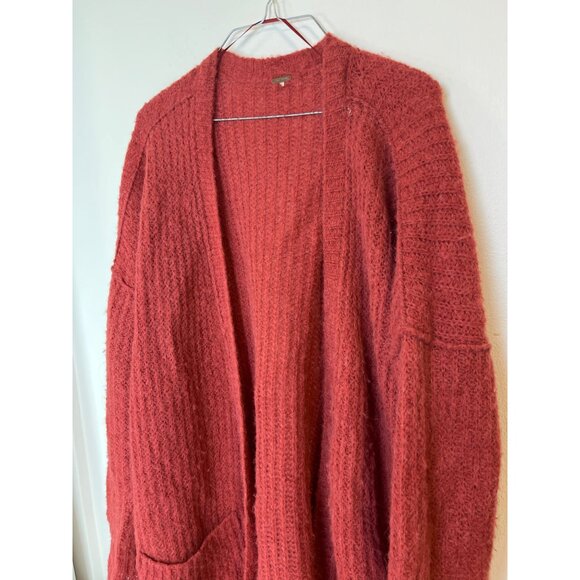 Free People Open Cardigan XL Alpaca Blend Rust Red/Orange SEE DESCRIPTION - Picture 7 of 10